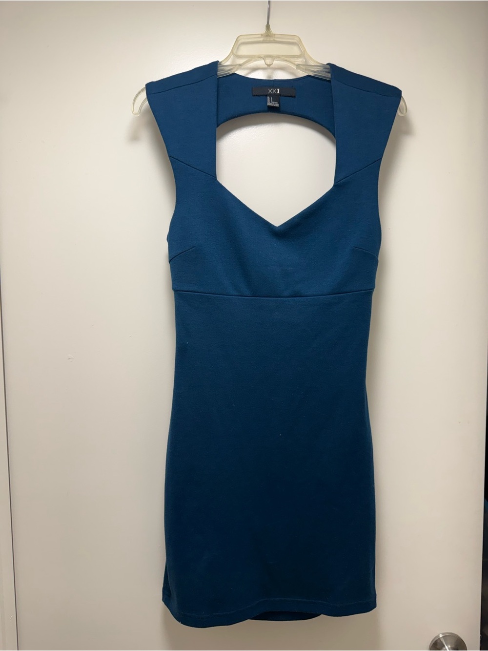 Forever 21 Teal Cutout Bodycon Mini Dress